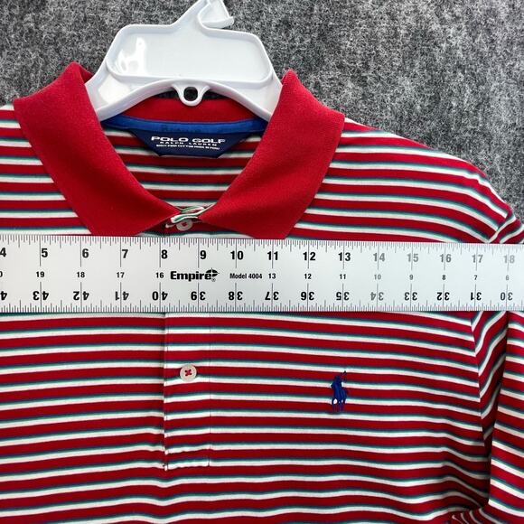 Ralph Lauren Polo Golf Men Size M Red Stripes - Picture 5 of 10